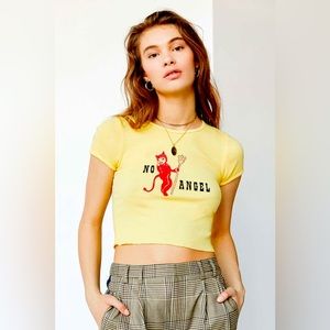 UO no angel cropped baby tee